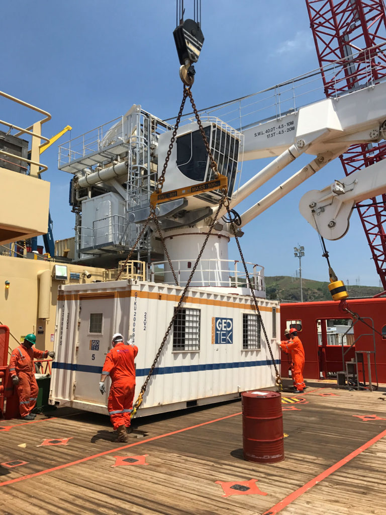 Geotek Container on vessel